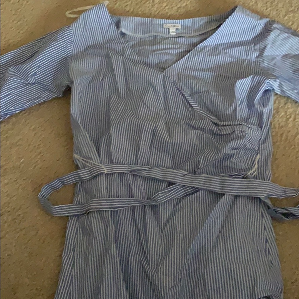 Blue and white stripped shirt/dress
